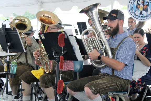 The tenorhorn section of the band