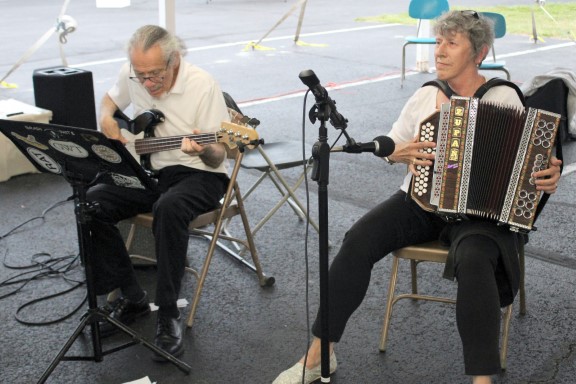 A bass player and accordionist