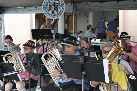 A photo of the band playing